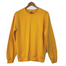Gildan Heavy Blend size Small Crewneck Pullover Sweatshirt Goldenrod Yellow - £17.64 GBP