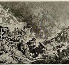 1935 Xerxes Naval Battle of Salamis Greeks Persians Religious Art Print ... - $69.99
