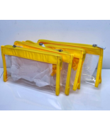 4pk Zipper Vinyl Travel Toiletry Makeup Cosmetic Bag TSA security Yellow... - $282.54 MXN