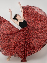 LEOPARD Print Mesh Maxi Skirt Summer Chiffon Skirt Custom Plus Size Beach Skirt image 5