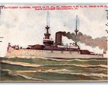 Battleship Alabama Artist Image View 1907 UDB Postcard H18 - $4.90