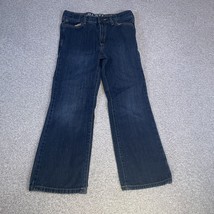 Crazy 8 Jeans Boys Size 10 Husky Bootcut Dark Blue Youth Adjustable Waist - $9.97