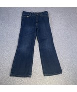 Crazy 8 Jeans Boys Size 10 Husky Bootcut Dark Blue Youth Adjustable Waist - £7.85 GBP