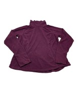 TEKGEAR Turtleneck Pullover Women&#39;s Large Purple 100% Polyester Long Sleeve - £9.88 GBP