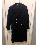 Vintage 1973 Rikson Lubeck Double Breasted Navy Blue Military Coat Brass... - $67.90 CAD
