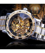 Winner Men&#39;s Watch Hollow Mesh Strap Manual Mechanical Watch, Men&#39;s Skel... - £18.67 GBP