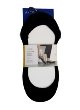 APT 9 Cotton Sock Liners Women 9-11 Black Non-Slip 3 Pair Package - $8.91