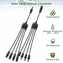 Solar Panel Y Branch Cable Connection Waterproof Adapter Connector Exten... - £15.75 GBP