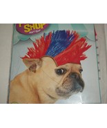 Rubies Pet Shop Mohawk Wig Hair Red Blue Halloween Costume Medium Large ... - £9.47 GBP