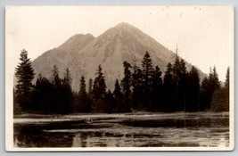 Shasta CA Black Butte RPPC Lonesome Dead Tree Woman Wading in Lake Postcard D23 - $16.95