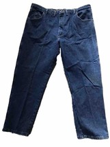 Wrangler Relaxed Fit Blue Jeans 44 x 30 Rugged Wear Mens Denim Very Good VGPC - £11.62 GBP