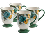 Set of Four (4) ~ Pioneer Woman ~ ROSE SHADOW ~ Latte/Coffee Mug Set - $37.40