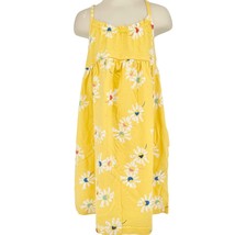 Hanna Andersson Girls Size 5 Sun Dress Yellow White Flowers Crossover St... - £11.68 GBP