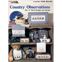 Vintage Cross Stitch Patterns, Country Observations Mix N Match Sayings, Leisure - $7.85