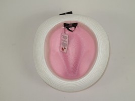 Men's Bently Semi Crushable Fedora Briad Straw Hat Enzo EN202 Pink White image 6