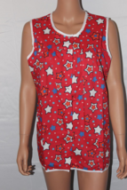 NEW – EASY ESSENTIALS SNAP FRONT SMOCK COBBLER APRON RED STARS M XL 1X 2... - £8.75 GBP