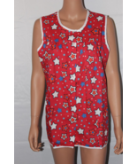 NEW – EASY ESSENTIALS SNAP FRONT SMOCK COBBLER APRON RED STARS M XL 1X 2... - £8.64 GBP