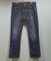 American Eagle Jeans Mens 31/32 Original Straight Blue Denim Measures 34... - £17.65 GBP