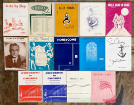 Lot of 14 Vintage 1950&#39;s Sheet Music-Mid Century Music-Cover Artwork - £20.97 GBP