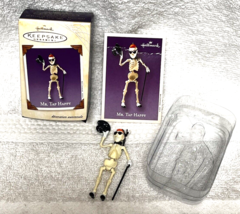 2003 Hallmark Mr Tap Happy Skeleton w Top Hat Halloween Ornament MIB w Price Tag - £21.30 GBP