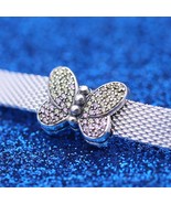 Spring Release 925 Sterling Silver Reflexions™ Bedazzling Butterfly Clip... - £12.97 GBP
