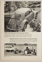 1958 Magazine Photo VW Volkswagen Beetles &amp; John Deere Tractor - £12.62 GBP