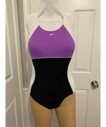 NWT $100 Nike Women&#39;s Size 10 One Piece Swim Bathing Suit Black  TPSS0488 - $47.52 CAD