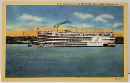 S.S. President on the Mississippi, New Orleans La., Ferryboat, Ship Postcard C15 - £3.95 GBP