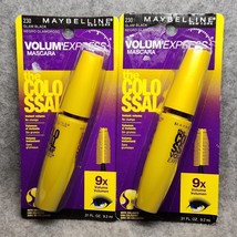 Maybelline Volum&#39; Express The Colossal Mascara GLAM BLACK #230 2 pk - £13.29 GBP