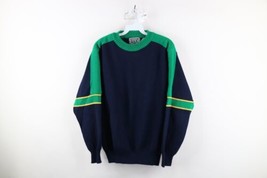 Vintage 90s Streetwear Mens Large Color Block Striped Knit Crewneck Sweater - £46.57 GBP