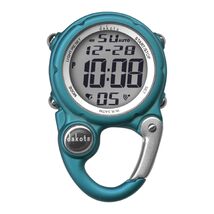 Dakota Digital Clip Watch with Alarm, Timer, Stopwatch &amp; Dual Time - Aqua - $64.95