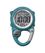 Dakota Digital Clip Watch with Alarm, Timer, Stopwatch &amp; Dual Time - Aqua - $64.95