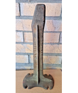 Antique Cobbler Stand Wood Base 13” Cast Leg Stand Pat 1890 Iron - $39.19