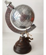 Ornamental Decorative Metal Globe Rotating On Wood Base Desk Top NWT - £15.12 GBP