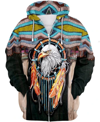 2019 New Fashion  Hoodie Bohemia style Dreamcatcher Eagle 3D Print hoodies Unise - £133.02 GBP
