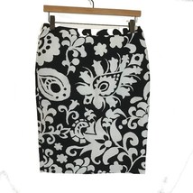 NWT Womens Size 2 Talbots Black White Textured Floral Pencil Skirt - $28.41