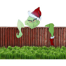 Christmas Fence Peepers Yard Garden Decoration Applicable Wall Hanging O... - £18.17 GBP