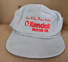 Vintage Kendall Motor Oil Baseball Hat Cap grey NOS 1990s - £18.39 GBP