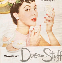 1955 Woodbury Dream Stuff Foundation Advertisement Beauty Cosmetic Vinta... - $19.99