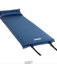 Self-Inflating Sleeping Camp Pad with Pillow 76 x 25 x 2.5 Inch Camping Bed Blue - £45.83 GBP