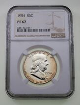 1954 50C Franklin Demi Dollar Classé Par NGC Comme PF-67 ! Superbe Frappe - $3,850.05 MXN