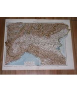 1912 ORIGINAL ANTIQUE MAP OF ITALY PIEDMONT LOMBARDY ITALY MILAN TURIN T... - £22.54 GBP