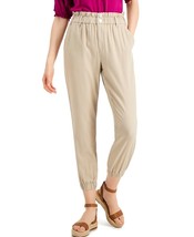 MSRP $70 Inc International Concepts Womens Cinched Ankle Pants Beige Size 16 - £13.40 GBP