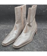 Vintage EUC Y2K Coup d&#39;état Studio Leather Ankle Boots 7M Black Brown Br... - $68.89 CAD