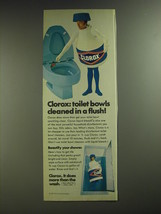 1974 Clorox Bleach Advertisement - Clorox: toilet bowls cleaned in a flush! - $18.49