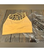 Zenana Outfitters Criss Cross Front Orange Cream Unlined Women’s Bra Sz S/M - €12,23 EUR