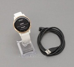 Garmin Vivoactive 4S GPS Smartwatch White w/ Rose Gold Bezel - £55.87 GBP