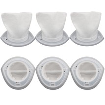 6-Pack Evf100 Filters Compatible With Black+Decker Hnv220B, Hnv215B, Hnv115B Ser - $27.99