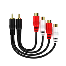 RCA 1 Male to 2 Female Audio Speaker Y Adapter Splitter Cable with OFC C... - $11.71