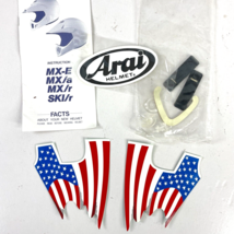 Arai Helmet Logo American Flag Stickers w/Facts Instructions Booklet Hardware - £11.52 GBP